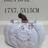 Holloween Flower Pattern on Ceramic Pumpkin Festive Decorations thumbnail-3