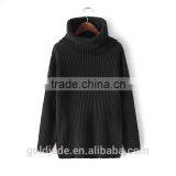 Fashion High Quality Long Sleeve Turtleneck Brown Pullover Sweaters for Women thumbnail-6