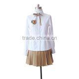 Khaki School Uniform Patterns With Blazer Shirt and Skirt Wholesale thumbnail-2