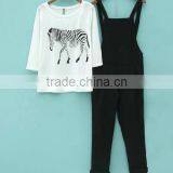 Han Edition Pregnant Women Suit Fashion Loose Big Yards Pregnant Women Suspenders/ Trousers With Braces