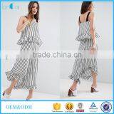 Fashion Stripe Set Crop Top and Panty Style Ith Ruffle thumbnail-1