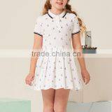 New Summer School Girls' One-piece Dress 2017 Stamp Short Sleeve Dress thumbnail-4