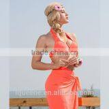 2015 Summer New Arrival Fission Packed Three Pieces Women Sexy Solid Color Beach Swimsuit thumbnail-5