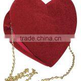 RED VELVET HEART HANDBAG thumbnail-1