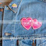 Custom Heart Embroidered Patch for Clothes Embroidery Patch Made in China Choose Size/color thumbnail-5