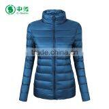 European Style Winter Shiny Ultra Light Thin Foldable Women Goose Down Jacket thumbnail-3