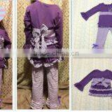 Baby New Born Jumpsuits Clothing Fall Winter Set 100%Cotton Baby Clothing Girls Ruffle Pants Set Baby Girls Clothes Sets thumbnail-5