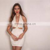 Runwaylover 096 Hot Style 2017 Ladies Sexy Deep V-Neck Halter Bandage Dress thumbnail-2