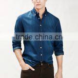 SLIM-FIT DARK WASH DENIM SHIRT thumbnail-1