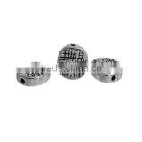 Zinc Based Alloy Spacer Beads Oval Antique Silver thumbnail-3