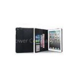 Wallet Style ipad2 / ipad3 / ipad4 Tablet PC Leather Case with 7 cards / money slots