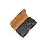 Black IPhone 4 / 4S Leather Cases , Lychee Pattern Phone Covers OEM thumbnail-1