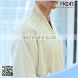Custom Made Wholesale Kimono/Lapel Collar 100% Cotton Waffle Bathrobe for Hotel thumbnail-2