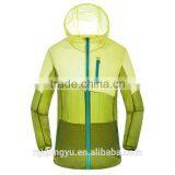 8 Color Constrast Unisex Lightweight Cycling Windbreaker Jacket/saint li Fast Dry Sun Block Athletic Jacket/ Green Yellow