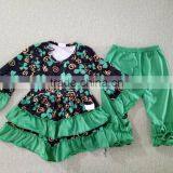 New Style Wholesale Icing Pants Easter Clothing Baby Wear Baby Girl Boutique Blue Bunny Clothes Outfits thumbnail-2