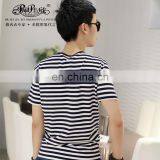 Peijiaxin Latest Design Cotton Man China Plain Wholesale Striped T-shirt thumbnail-3