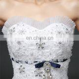 HS1628 Made in China 2017 Strapless Bling Princess Puffy Prom Ball Gown Wedding Dress thumbnail-4