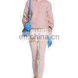 Latest European Winter Fashion Plain Color Comfortable Woollen Women Coat Model thumbnail-1