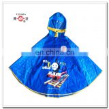 changzhou new product polyester cartoon kids rain poncho