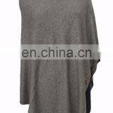 Knitted poncho made with natural colours pashmina wool