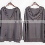 China Suppliers Wholesale Clothing OEM Ladies V-neck Long Sleeves Loose-fit Top and Blouse for thumbnail-3