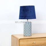 Living Room Decorative Lights Office Hotel Blue Ceramic Table Lamp for Home Decor thumbnail-3