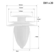 Bumper Fender Expansion Screw Clip Plastic Rivet Guard Leaf Plate Lining Clip thumbnail-3