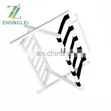 Wall Saver Wood Folding Baggage Rack With Shelf (White Wall Saver) thumbnail-5