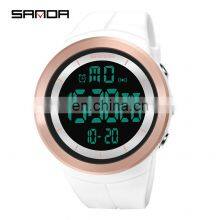 Sanda 6007 Sports Men LED Electronic Watch Chrono Alarm Waterproof Functional Digital Wristwatch thumbnail-2