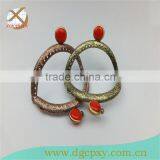 DIY LOVE Flower Print Decoration Antique Brass Sewing Metal Purse Frames Red Kiss Clasp thumbnail-5