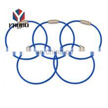 Moderate Price Metal Keychain Stainless Steel Wire Lock Screw Key Ring Designs With Screw thumbnail-3