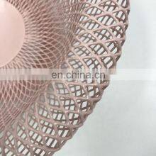 Manufacture Popular Kitchen Living Home Decor Picnic Food Fruit Storage Iron Small Size Round Color Pink Metal Wire Fruit Basket thumbnail-4
