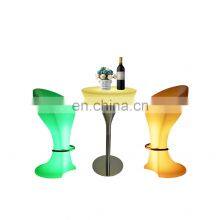 2022 High Chair for Bar Table Portable Bar for Wedding RGB White Light Portable Charging Table Stools Bar Chairs for Kitchen