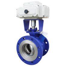 Hard Sealed Cast Steel Material Flange Connection Electric Cast Steel V-type Ball Valve thumbnail-3