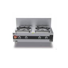 Self-aspirated Natural Gas Double Burner Low Stock Pot Stove thumbnail-3