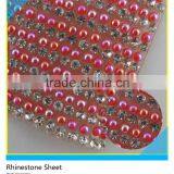 24*40 cm Siam Beads Mix Crystal Rhinestone Clear Glue Mesh Sheets Wholesale thumbnail-1