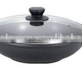 32cm/36cm/40cm die-casting aluminumhappy call wok black wok