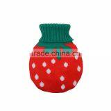 High Quality Cheap Fruit Strawberry Knitted Hot Water Bottle Cover thumbnail-1