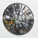 description for waste material art craft round vintage metal digital wall clock