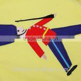 Soldier Printing Picture Stripe Sleeve Yellow Color Fall Long Sleeve Clothes for Kids thumbnail-3