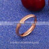 Top Quality Matte Ring 18K Rose Gold Plated Fashion Titanium Steel Full Sizes Women Ring Wholesale thumbnail-3