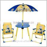 Kids Folding Table and Chair Set Parasol Outdoor Furniture thumbnail-1
