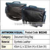 Synthetic Leather Document Sling Bag