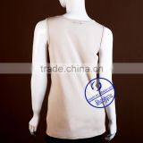 2015 High Quality Wholesale Ladies 100 Cotton V-neck Tank Top thumbnail-3
