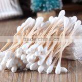 50pcs Double Ends Brich Wood Stick Cutton Disposable Beauty Clean Makeup Swabs thumbnail-2