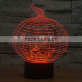Color Changing Pumkin Shape 3D LED Lamp