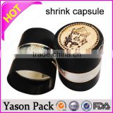 Yason hot sale black pvc heat shrink cap cap bottle shrink capsule for wine