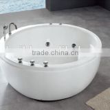 1800mm Modern Acrylic freestanding massage round bathtub Acrylic Transparent Indoor Whirlpool Bathtub