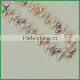 Wholesale price mix color drop shape fresh water pearl bead necklace chain