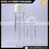 45ml 75ml Food Grade Lotion Use Refillable Roll on Plastic Pet Bottle